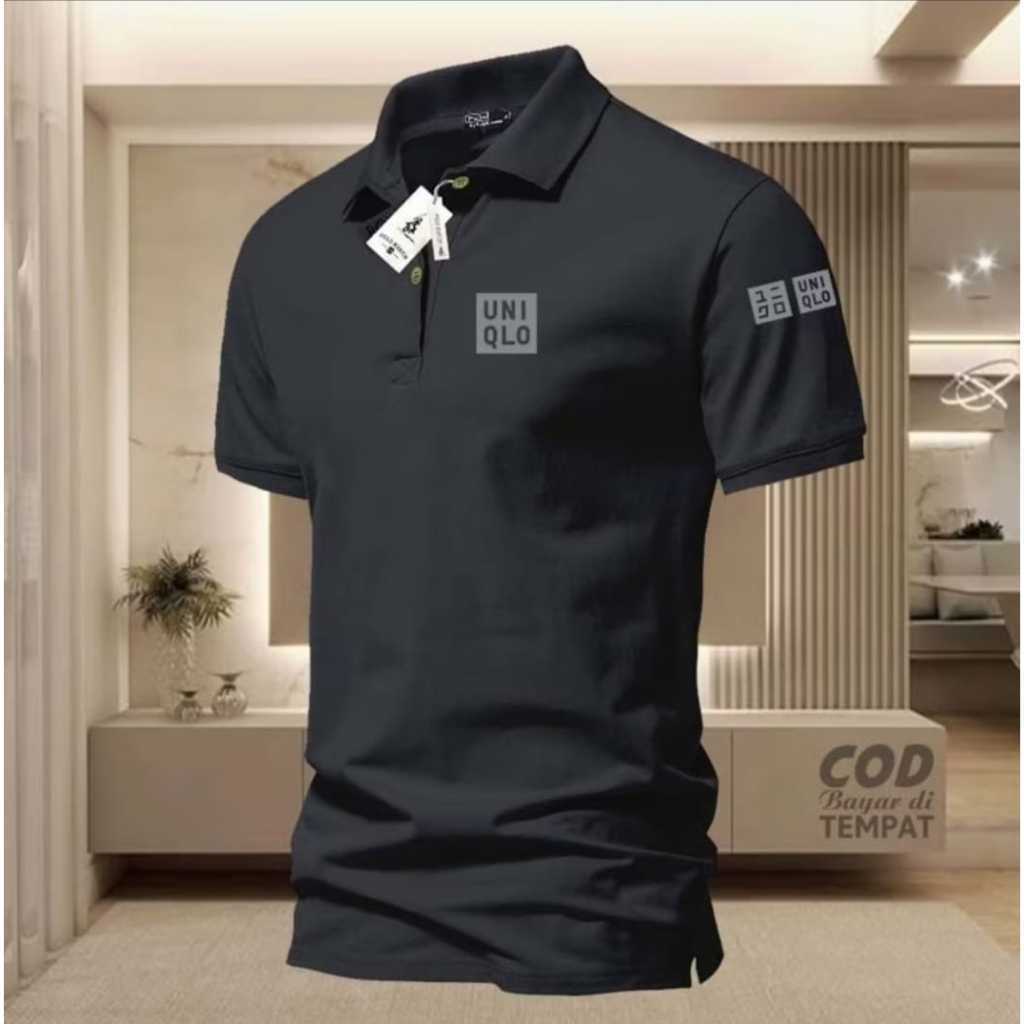 Distro Collar Polo เสื้อยืด 711 หน้าอกข้อความ + ไหล่ Slvr ผู้ใหญ่เสื้อคอปก/ธรรมดาผู้ชาย Wangki เสื้อ
