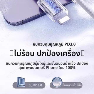 สายเคเบิลข้อมูล USB 60W สายเคเบิลข้อมูลคริสตัลถักโปร่งใส Type-C สายชาร์จ USB เป็น Type-C ใช้กว้าง