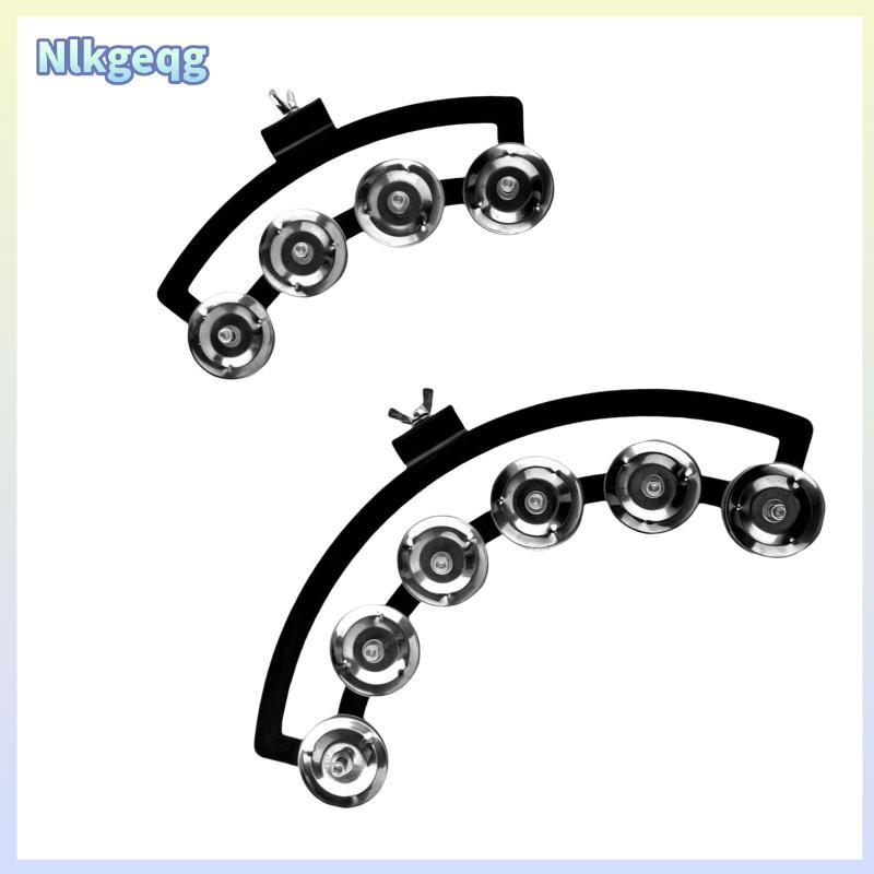 [nlkgeqg] บ่วง Tambourine Metal Percussion Bell Drum Cymbal Iron Body เหมาะสําหรับนักดนตรีมืออาชีพกี