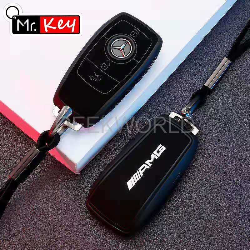 Mr.Key Mercedes Benz AMG Key Case S400 / E300 / C260 / B180 / A180 ฝาครอบกุญแจอัตโนมัติ GLA / GLB / 
