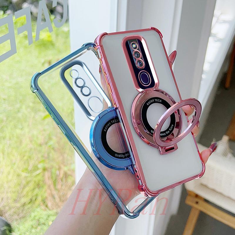 เคส OPPO F11 Pro ถุงลมนิรภัยสี่มุมป้องกันการตก เคสโทรศัพท์แบบใสพร้อมขายึด CDSJ