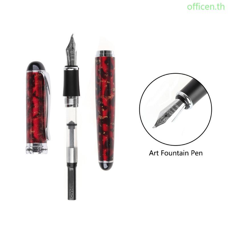 Cen JINHAO X750 Art Fountain ปากกาดึงหมวกประเภท Curving-nib การเขียนจิตรกรรม