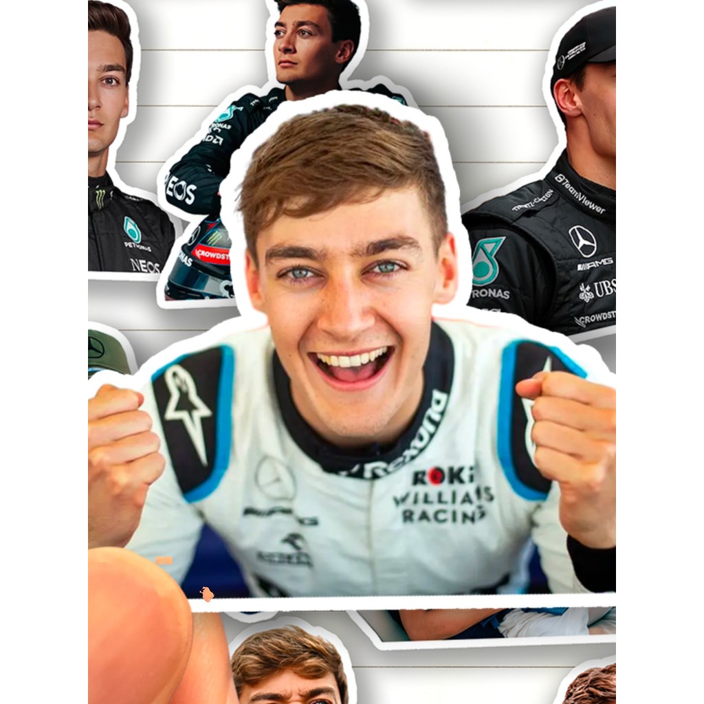 George Russell Sticker HD กันน้ํา Formula One Car Athlete George Russell สติกเกอร์
