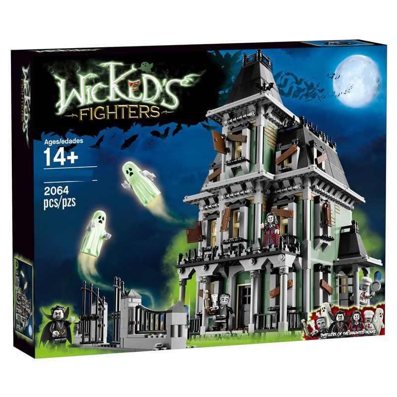 Monster Warrior Series 10228 ปราสาทบ้านผีสิงเด็กประกอบอาคารบล็อกของเล่น 16007