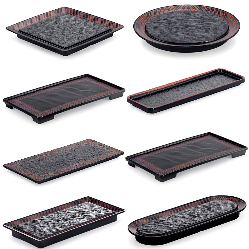 จานเมลามีน จานยาว จานเซรามิก จานอาหารญี่ปุ่น จานซูชิ จานขนม จานยาวสำหรับปิ้งย่าง จานเมลามีน T95Z จาน