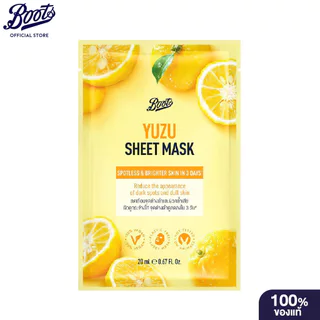 Boots Yuzu Sheet Mask 20Ml บู๊ทส์ ยูซุ ชีท มาส์ก 20 มล.