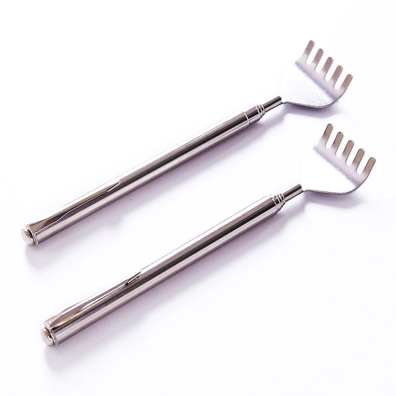 Ninashop ไม้เกาหลัง สแตนเลส แบบพกพา ยืดหดได้ แข็งแรง ทนทาน Stainless Steel Back Scratcher Telescopic