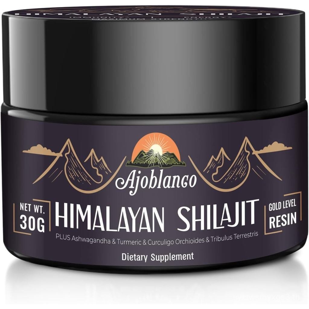 Ajoblanco 600mg Shilajit Pure Himalayan Organic Shilajit Resin - Himalayan Shilajit Resin with Organ