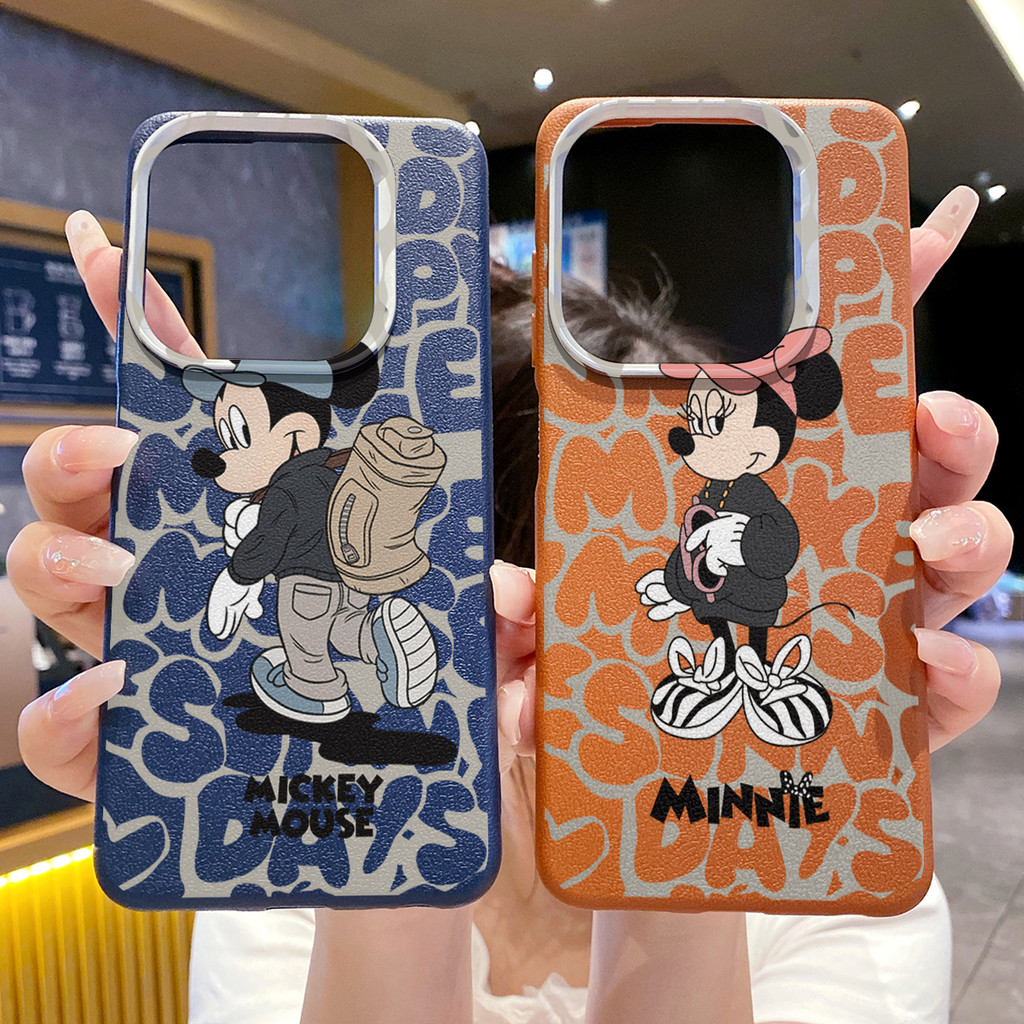 เข้ากันได้กับ Infinix Hot 60i 50i 40i 40 Pro 30i Play Smart 10 9 8 คู่ Mickey Minnie Case Anti Drop 