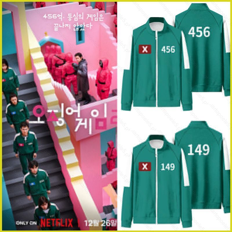 แจ็คเก็ต_unisex_ลาย_Squid_Game_Season_2 รหัสสินค้า 456 222 149 พร้อมซิปรูปแบบเฉพาะตัว