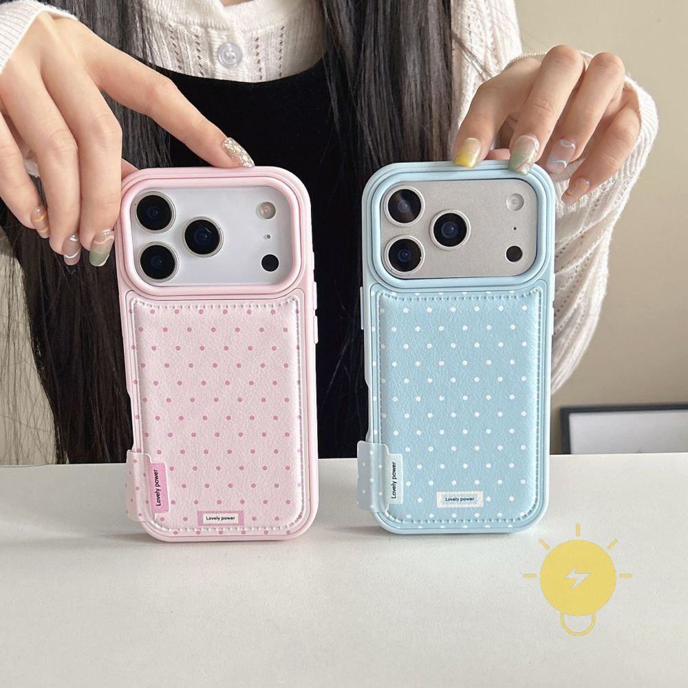 For เคสไอโฟน TPU Polka Dot PU เคส Phone Case For iPhone 17 Pro Max 16 15 14 13 Cover  Aesthetic Korean Cute