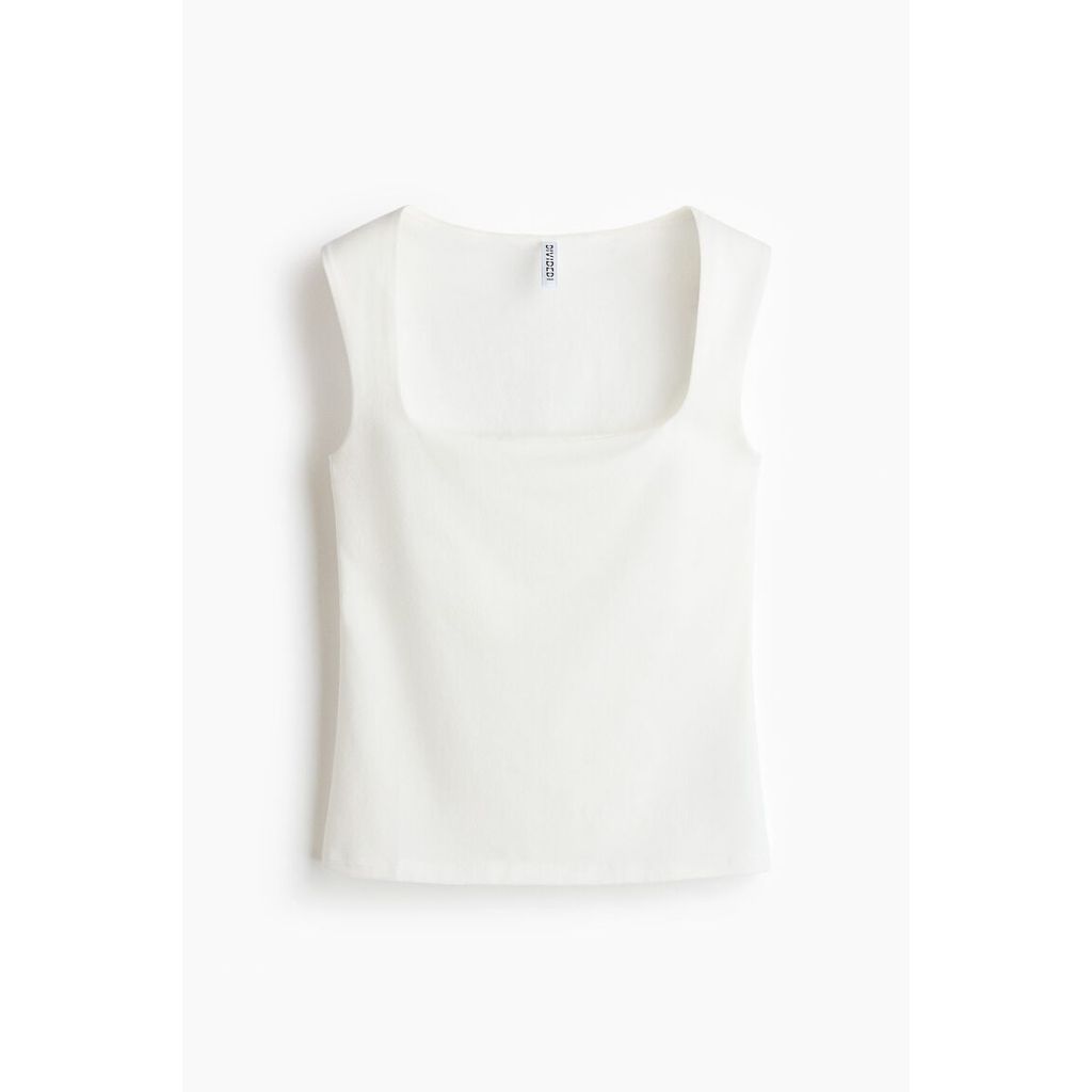 H&M توب نسائي بياقة مربعة — صورة 8
