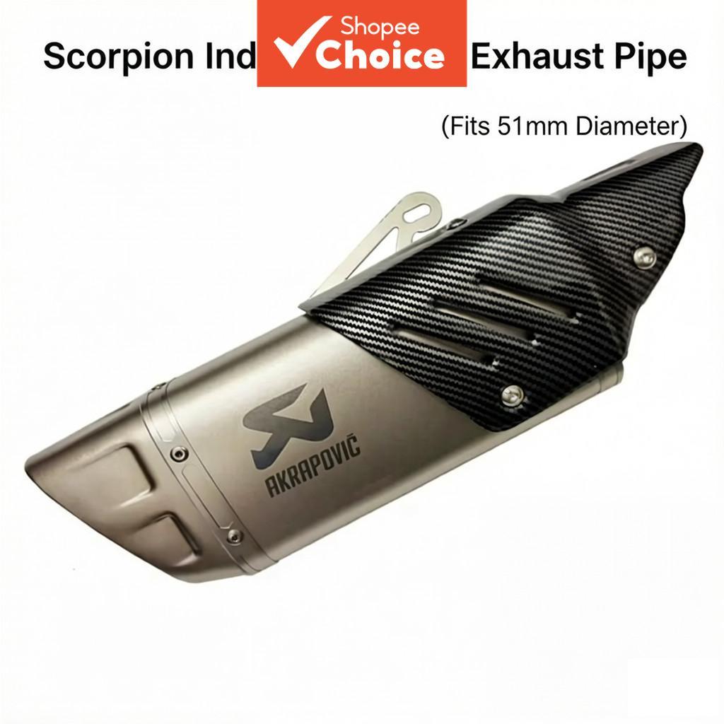 ท่อไอเสียสแตนเลสสไตล์ Akrapovic ขนาด 51 มม. สําหรับ CFMOTO 450 QJ Sport 600