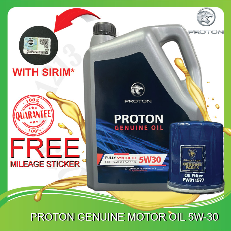 PROTON FULLY 5W30 5L S70 X90 X50 X70 SAGA PERSONA VVT FL BLM IRIZ EXORA PREVE ENGINE OIL SYNTHETIC 5