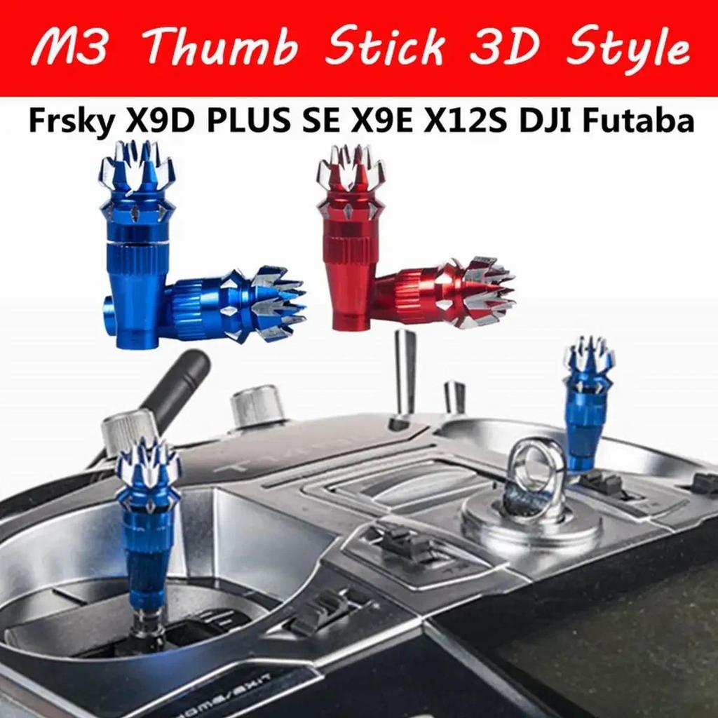 โลหะผสม M3 M4 3D Stick Ends สําหรับ Frsky X9D X7 FlySky I6S I6 I6X จัมเปอร์ T16 RadioMaster JR เครื่