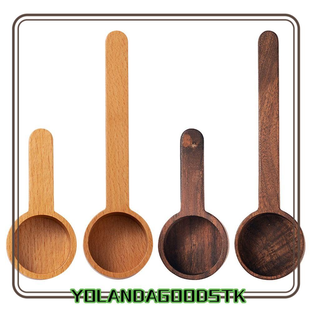 IYOLANDAGOODS1 ช้อนกาแฟเครื่องมือทําอาหาร Coffee Bean Scoop Gram Scoop ไม้