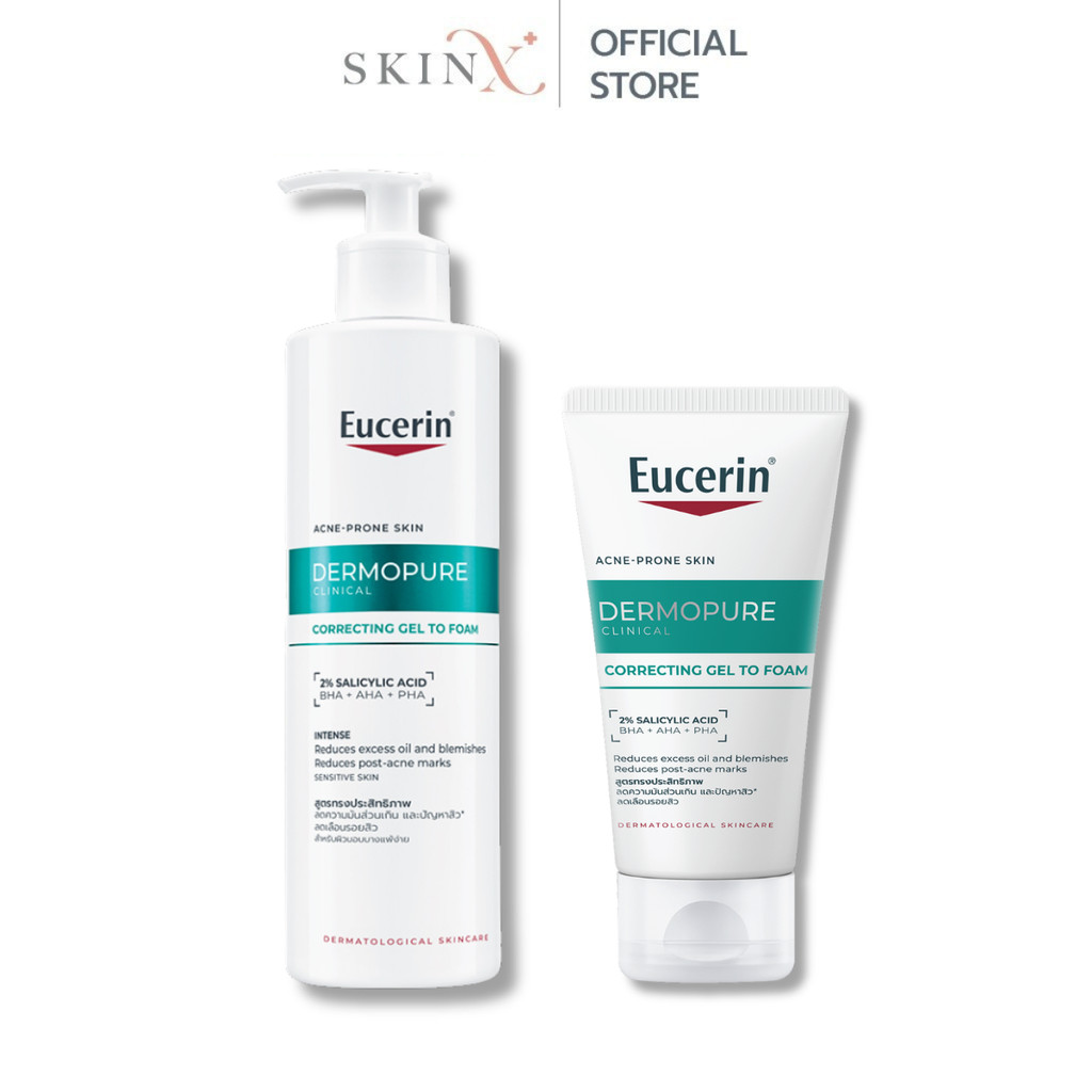 [Buy 1 Get 1] Eucerin DermoPure Clinical Gel to Foam 400ml Free Gel to Foam 75ml