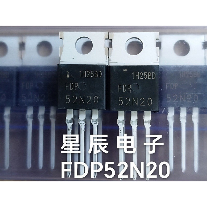 5 ชิ้น FDP52N20 TO-220 52A/200V N-Channel MOSFET ทรานซิสเตอร์