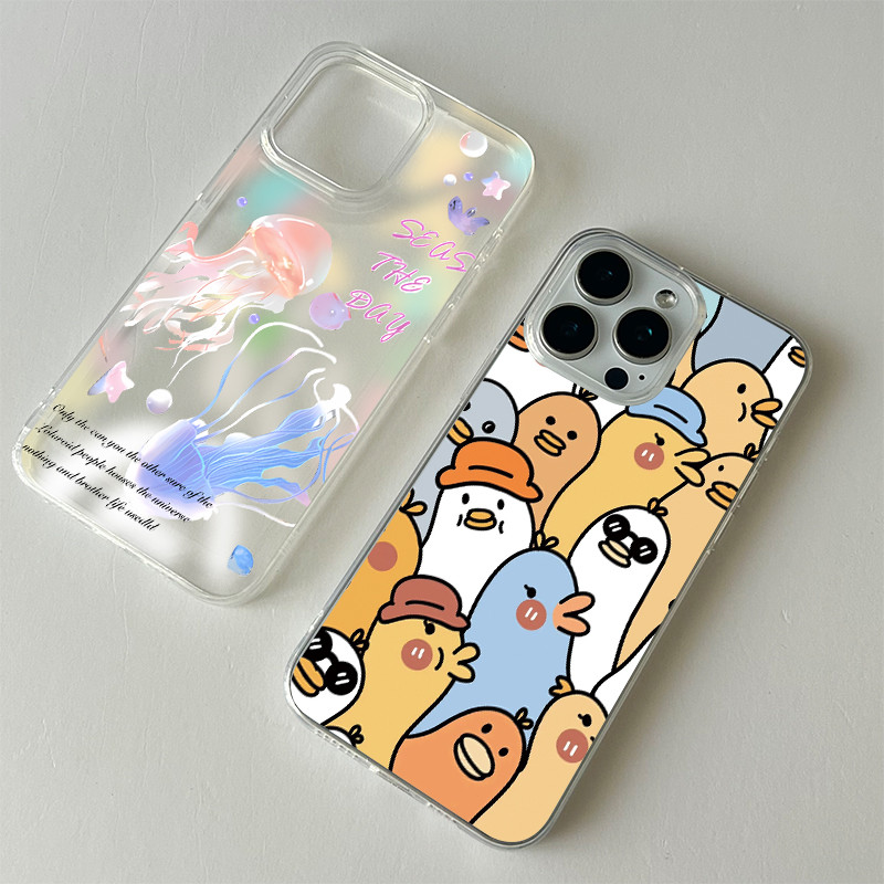 KingMall เคสใสกันกระแทกอวกาศแฟชั่นลายการ์ตูนผู้หญิง OPPO A15 A15S A16 A16S A35 A78 A79 เคสโทรศัพท์มือถือป้องกันรอย
