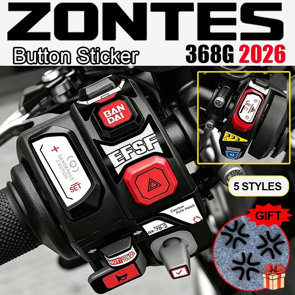 สําหรับ ZONTES 368G 2026 สติกเกอร์ปุ่ม Handlebar แผงสวิตช์สติกเกอร์ zontes 368g กันน้ําไวนิล Decals อุปกรณ์เสริมรถจักรยานยนต์