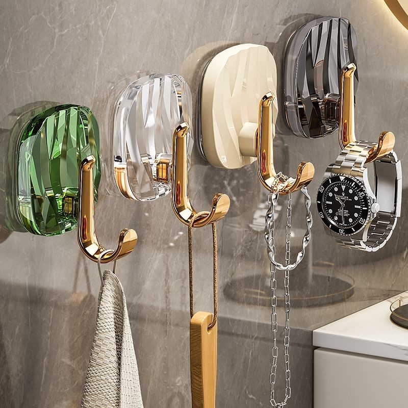 Light Luxury Hook Wall Self-Adhesive Strong กาว Hook Hook Wall เจาะฟรี#轻奢挂钩墙上自粘强粘钩挂勾墙壁免打孔