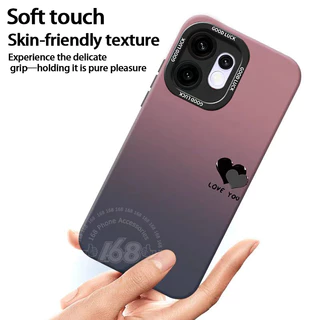 เคส OPPO Reno 16 16F 5G เคส OPPO Reno 16 Pro 5G เคสกันกระแทกหัวใจไล่เฉด พร้อมที่กันกล้อง หนังสายคล้องโทรศัพท์ ซิลิโคนด้านนุ่ม กันรอยนิ้วมือ