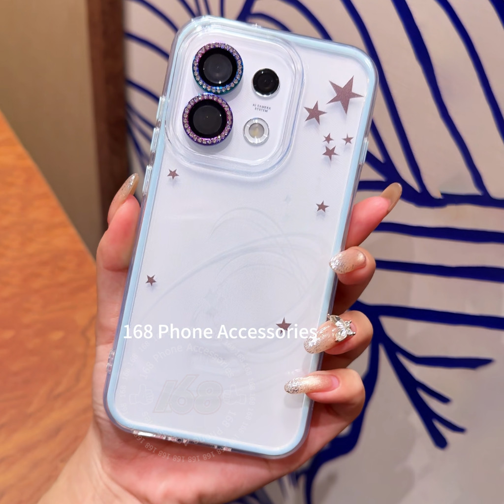เคส OPPO Reno 16 16F 5G เคส OPPO Reno 16 Pro 5G คู่รัก น่ารัก ดาวเล็ก ๆ 3D ลอยได้ กันกระแทก เคสเจลเกราะ 2 in 1 เคสใส หนา กันตก