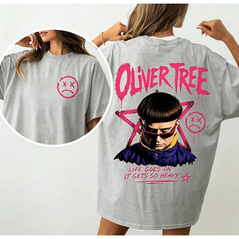 เสื้อยืด Siner Oliver Tree Life oes On Album 2026 ใหม่ 100% ผ้าฝ้าย สำหรับทั้งชายและหญิง เสื้อยืด Y2k สไตล์ลำลองยอดนิยม