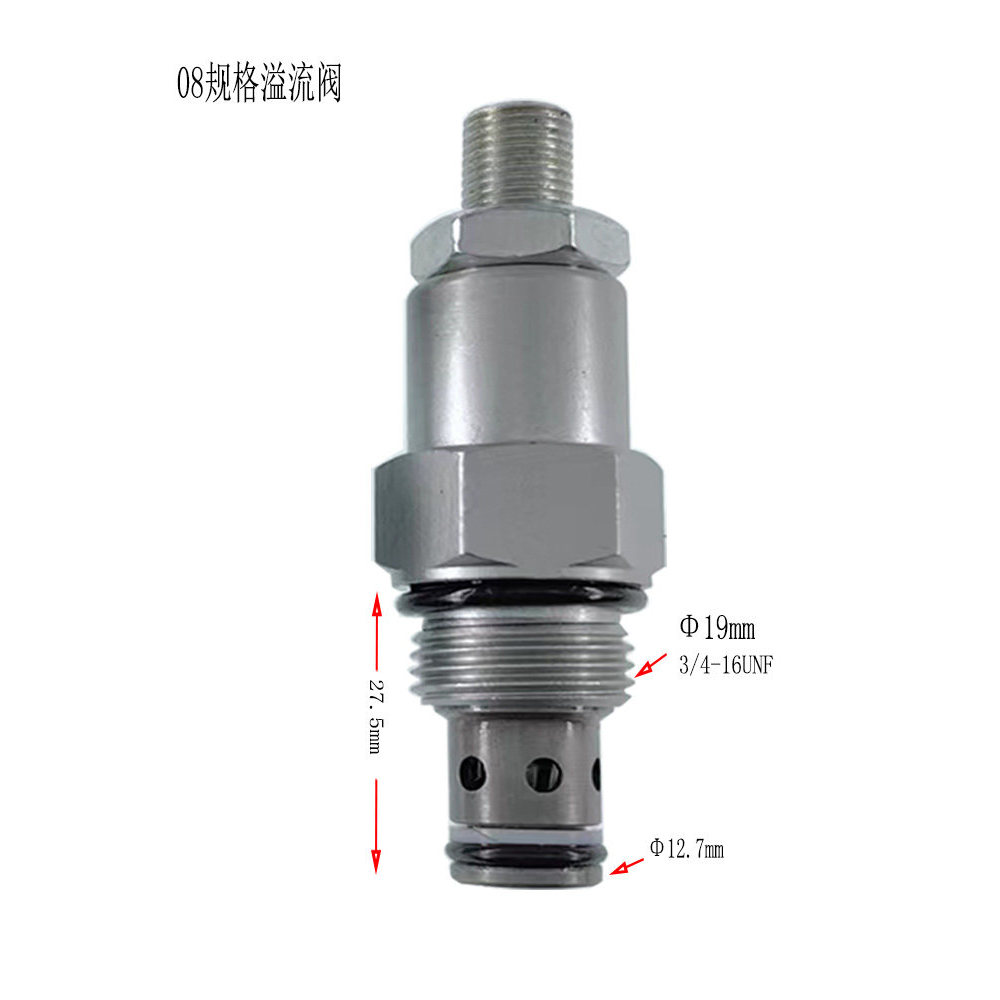 วาล์วน้ําล้นไฮดรอลิก LRV08-20 ระบบไฮดรอลิกพร้อม Handwheel ปรับวาล์วความดันคู่มือวาล์ว Manual Stable 