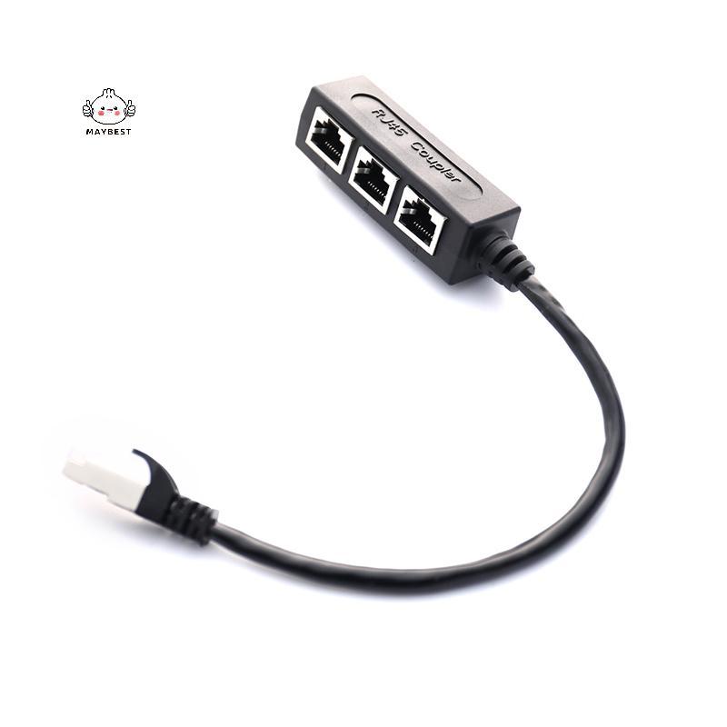 {maybest} RJ45 Splitter LAN Ethernet Network RJ45 Connector Splitter Adapter Cable {TH}
