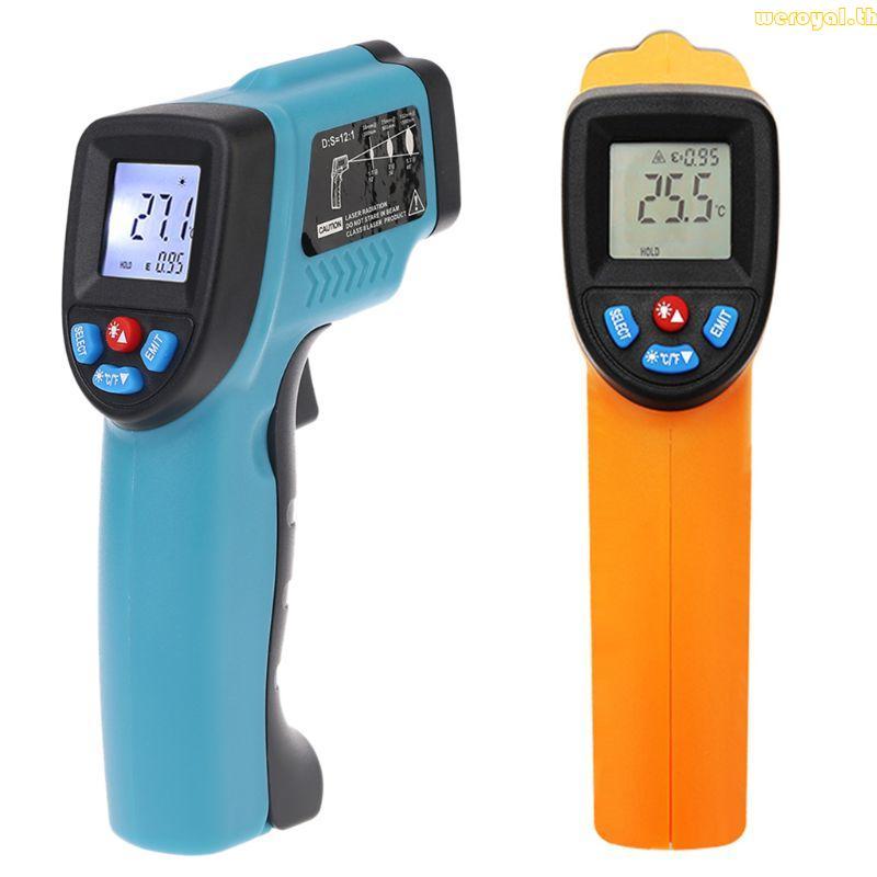 Weroyal จอแสดงผล LCD เครื่องวัดอุณหภูมิ IR อินฟราเรดดิจิตอลแบบไม่สัมผัส GM550 Pyrometer -50 550 องศา