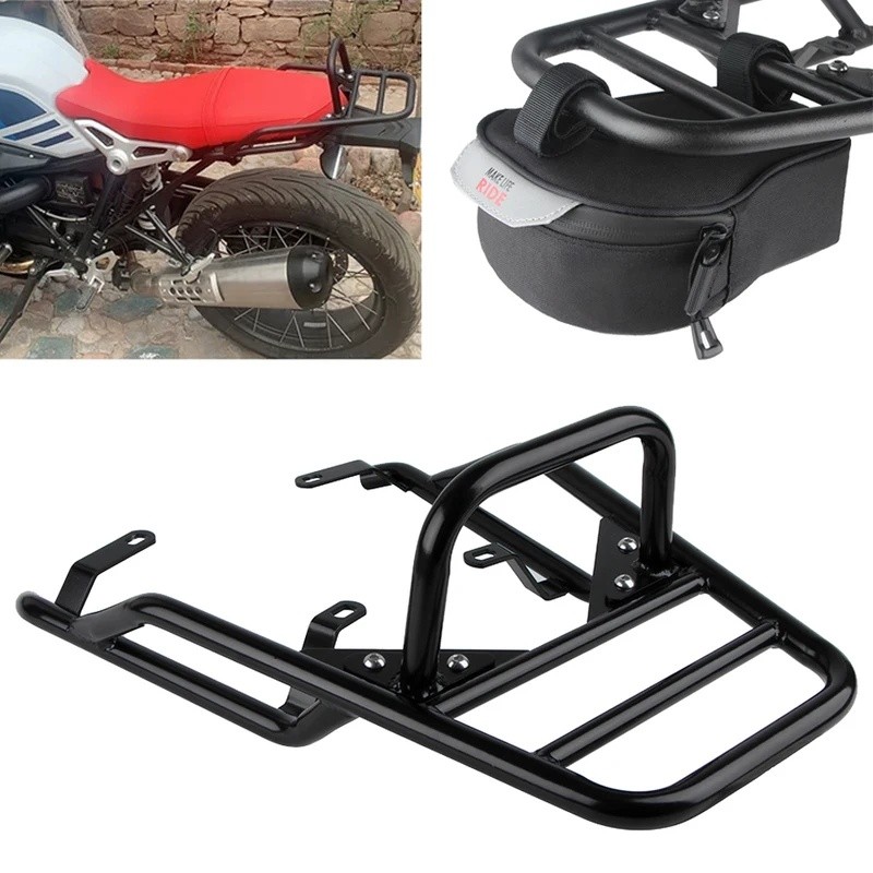 Racer Pure Urban รถจักรยานยนต์ที่นั่งด้านหลังกระเป๋าเดินทาง Carrier Rack Holder พร้อมที่จับสําหรับ B