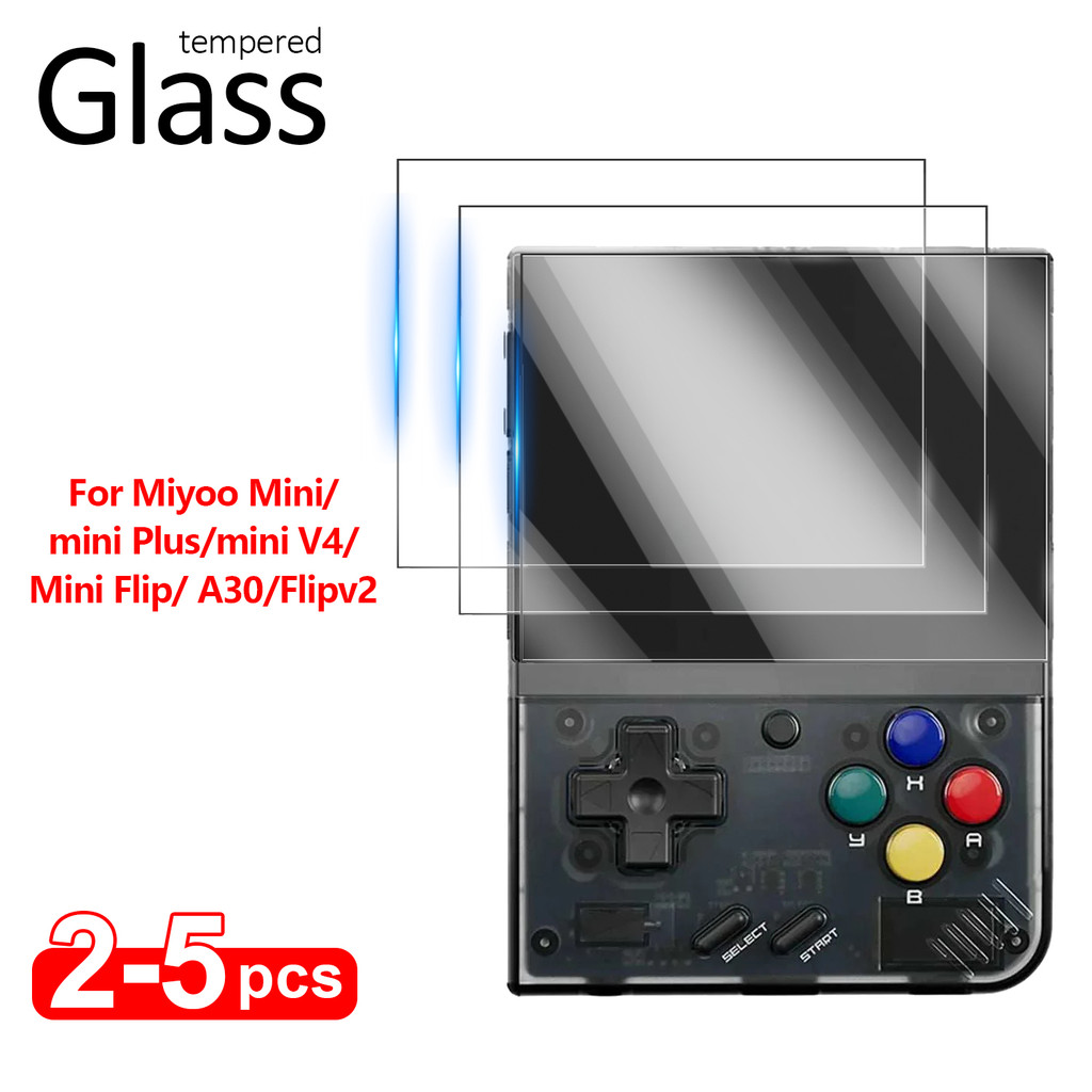 สําหรับ Miyoo Mini/Mini Plus/V4/Mini Flip/A30/Flip V2 กระจกนิรภัยป้องกันหน้าจอ Clear ป้องกันฟิล์ม Gu