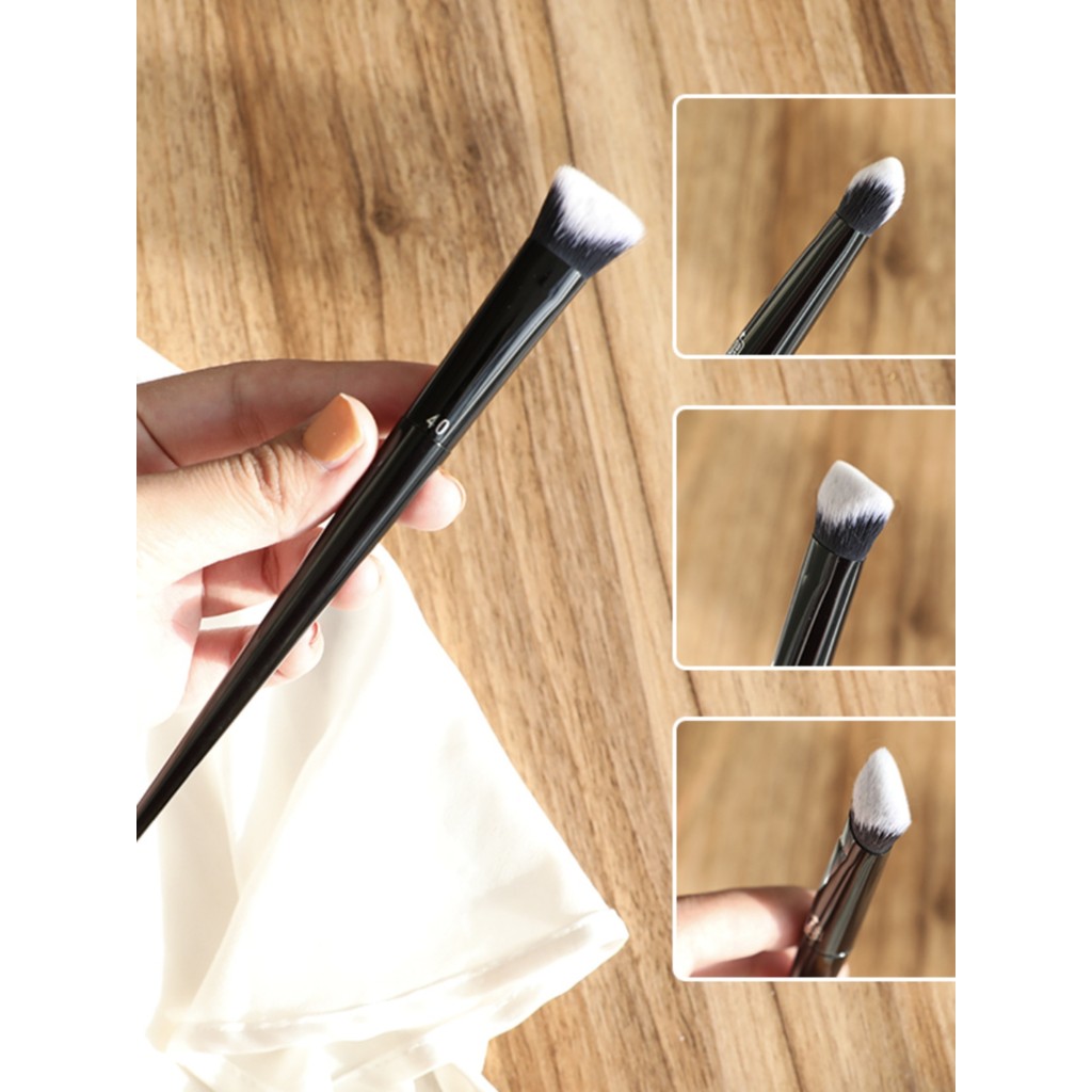 แปรงคอนซีลเลอร์ KVD40 Detail Foundation Brush Two-Sided Slope Brush Cover Dark Circles Acne Marks Ca