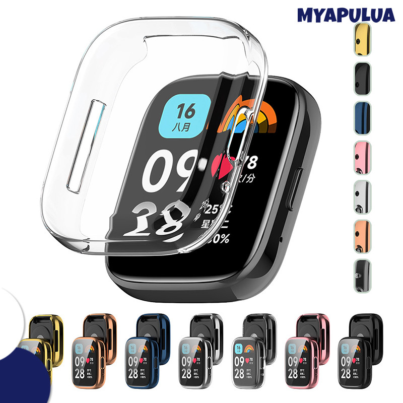 กรณี TPU พร้อมฟิล์ม for Xiaomi Redmi Watch 3 Active / Lite อุปกรณ์ปกป้องกันกระแทกหน้าจอ for Xiaomi Watch 3 Lite