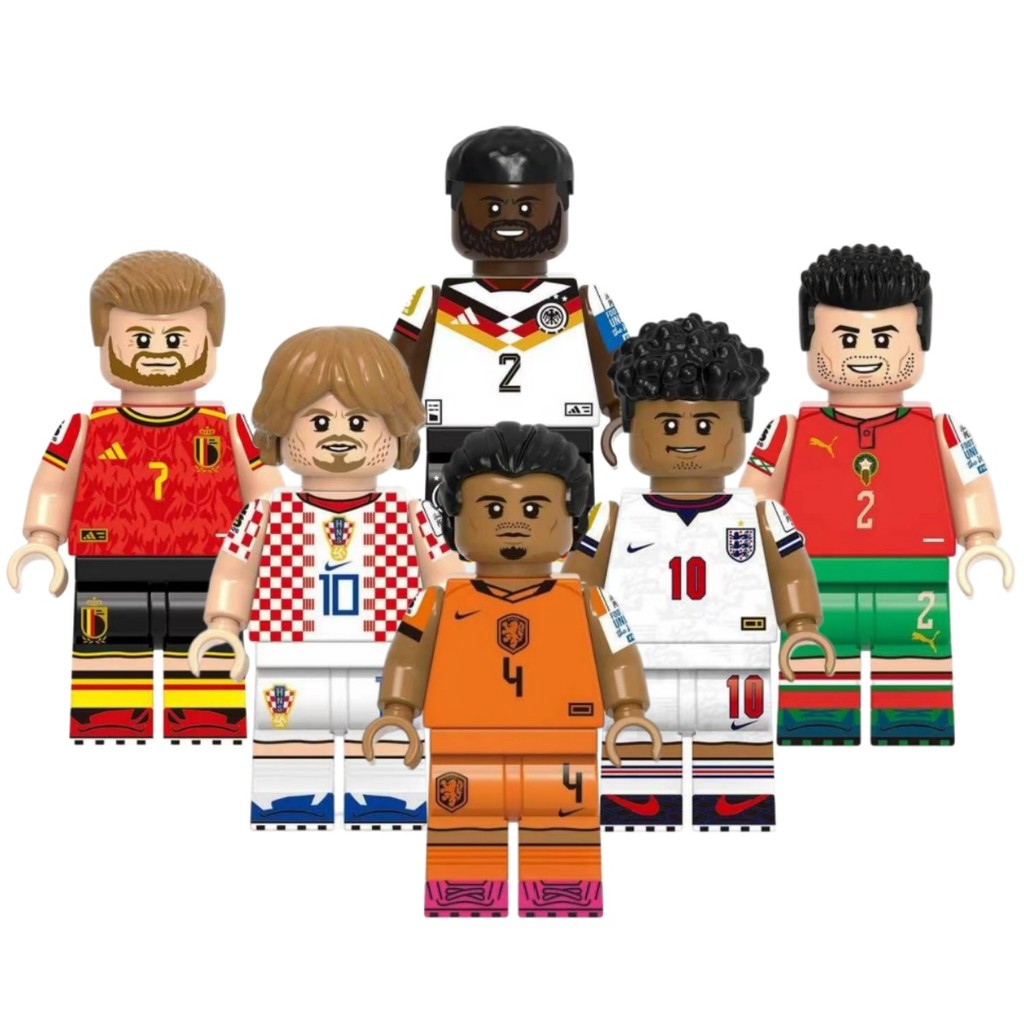 Football Action Figures Rudiger Achraf Hakimi Modric De Bruyne Bellingham Virgil ของเล่นคอลเลกชันบล็