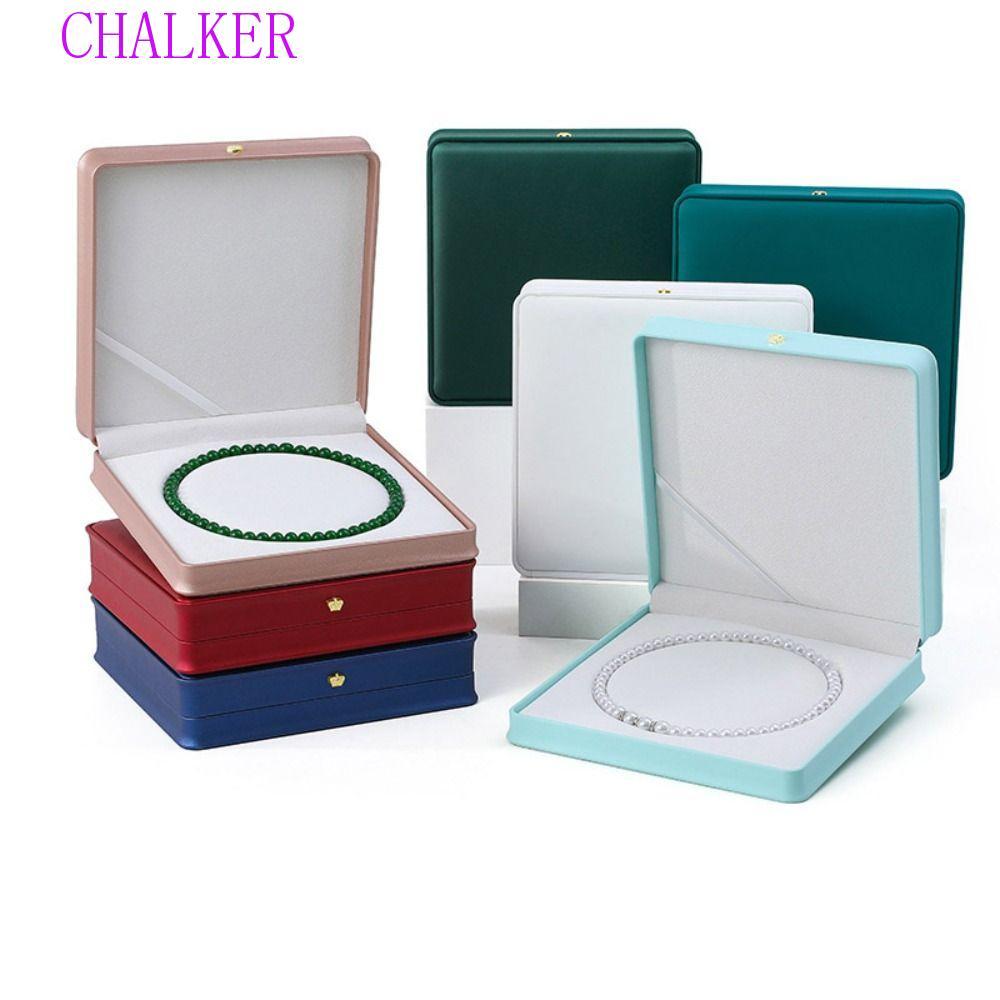 กล่องสร้อยคอ CHALKER กล่องเครื่องประดับโชว์ ต่างหู สร้อยข้อมือ ไข่มุก ชุดกล่องขนาดใหญ่ มงกุฎ แหวนเอว พร้อมจัดเก็บ