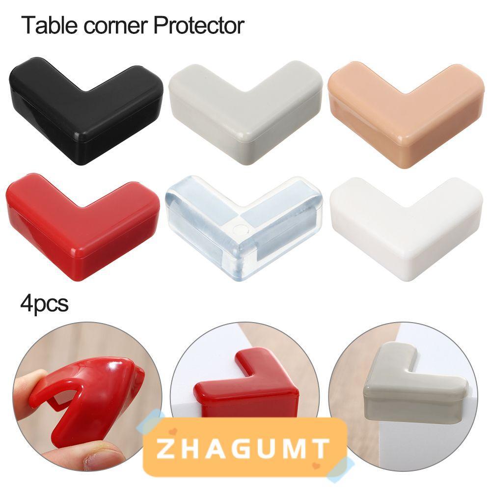 ZHAGUMT366KB 4 ชิ้นมุมยามความปลอดภัยเด็กโต๊ะโต๊ะตัวป้องกันมุม