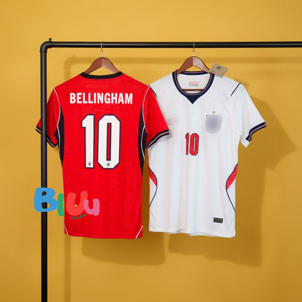 (S-5XL) เสื้อฟุตบอล ทีมชาติ oังกฤษ 2 สี เหย้า/เยือน "บoลโaก 2026" (3A) เกรดแฟนบอล พร้อมเบอร์ชื่อนักเ