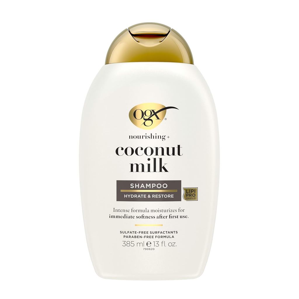 OGX Nourishing + Coconut Milk Moisturizing Shampoo, Hydrating & Restoring Shampoo ให้ความชุ่มชื้นสํา