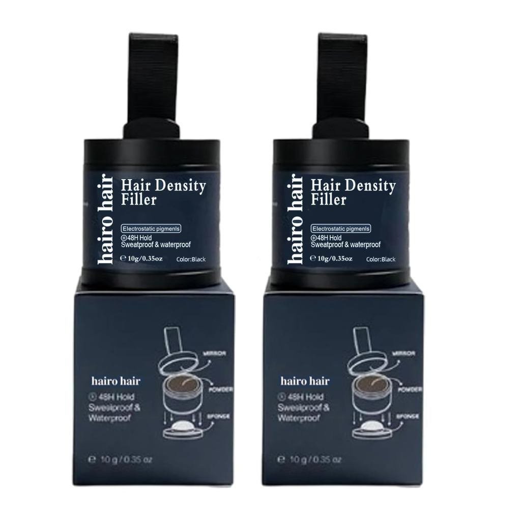 HairDensityFiller (10g/0.35oz)-TryGrayCoverage & BaldSpotConcealer,24-Hour WaterproofStain-ProofHair