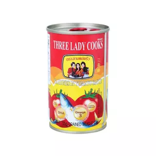 (ยกแพ็ก) THREE LADY COOKS Sardines In Tomato Sauce ปลากระป๋อง ตรา สามแม่ครัว 155g x10