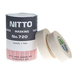 Nitto กระดาษกาวนิตโต้ เทป กระดาษกาว (1 แถว 5 ม้วน)