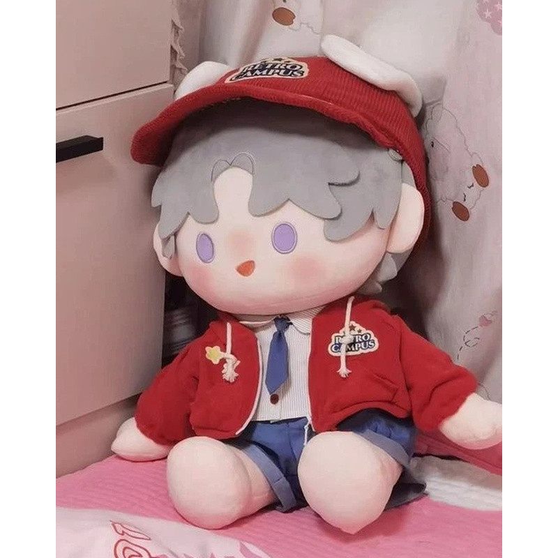 Cotton Doll Clothes Set for 40cm Sitting Plush Toy "No Worries Puppy" Replacement Outfit [Doll Not I