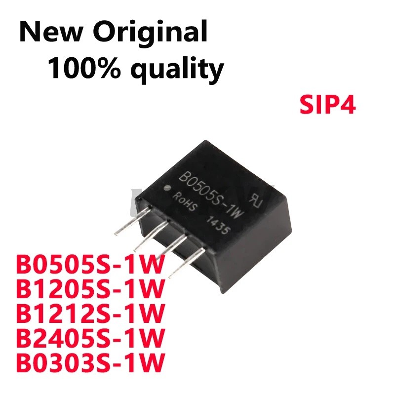 5PCS B0505S-1W B0505S B1205S-1W B1205S B1212S-1W B1212S B2405S-1W B2405S B0303S-1W B3S DC-DC โมดูลขา