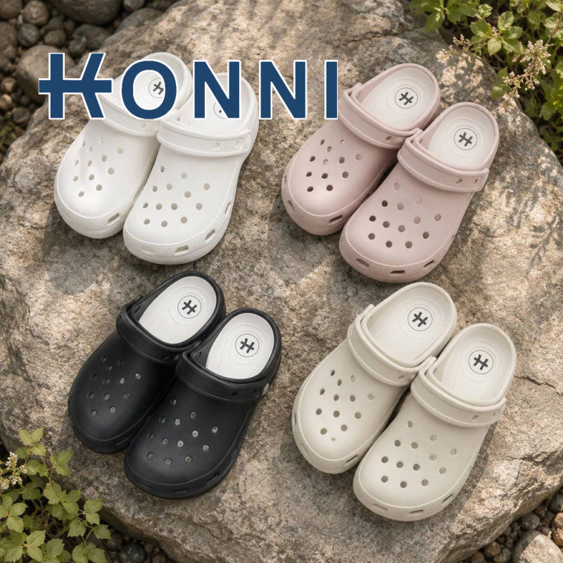 KONNI แบบสวมหัวโต รองเท้าแตะหัวโตสุดฮิต EVA สวมใส่สบาย รองเท้าแตะ รองเท้าลำลอง ข้นขึ้น พื้นนุ่ม KN1-0801A