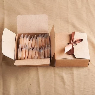 A013 พร้อมส่ง! ขั้นต่ำ5ใบ คละได้ กล่องของขวัญพร้อมริบบิ้น ของชำร่วย ใส่ขนม เค้ก คุกกี้ สวย เรียบหรูมากก