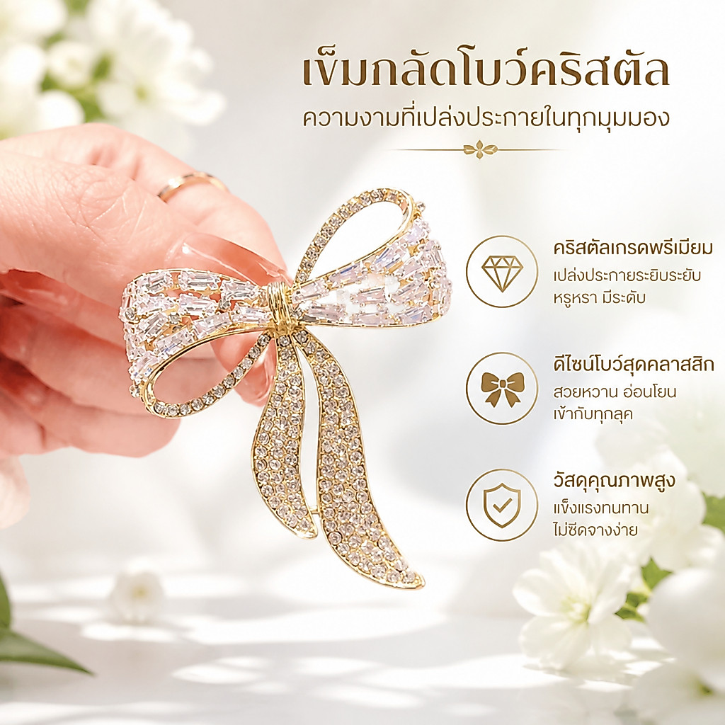 เข็มกลัดแฟชั่นประดับพลอยเทียมแฟชั่นสำหรับผู้หญิงที่เรียบง่ายและเรียบง่าย
