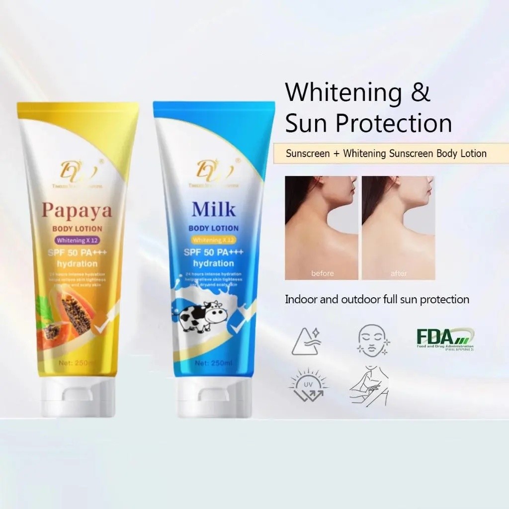 Buy1get2 WhiteningX10 SPF50PA++ Papaya Lotion Whitening Moisturizing Lotion Body Care 300ml