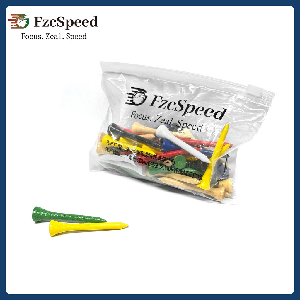 FzcSpeed Golf ไม้ Tees 50 แพ็คทนทาน Low Spin Tees การมองเห็นสูงสี 42/54/70/83 มม.